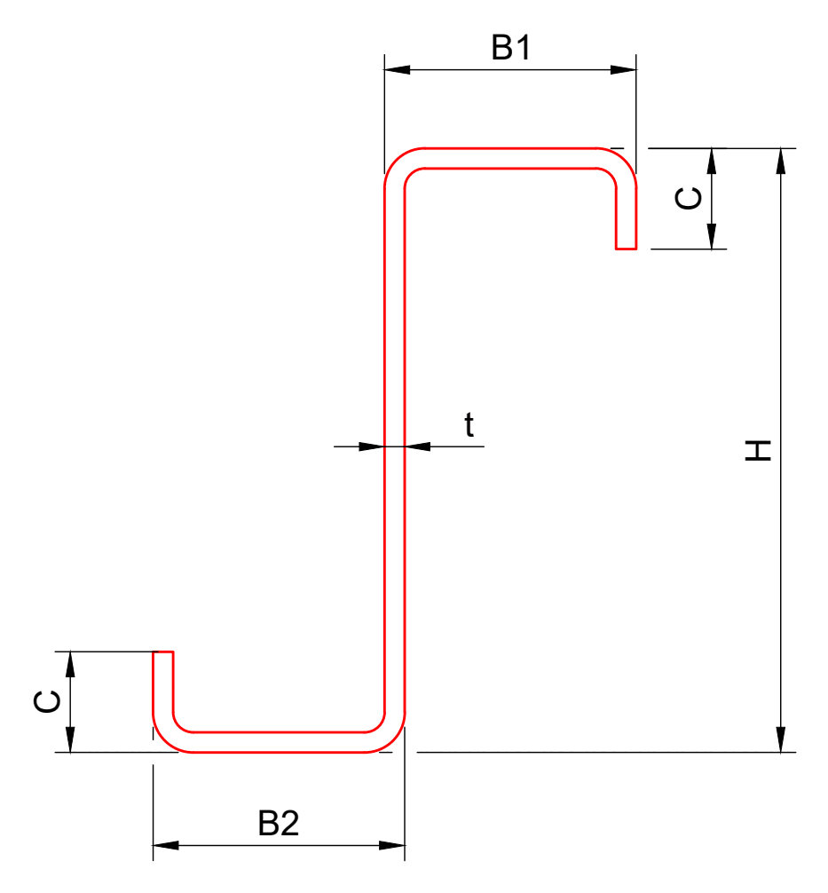 Thin-walled Z-profile