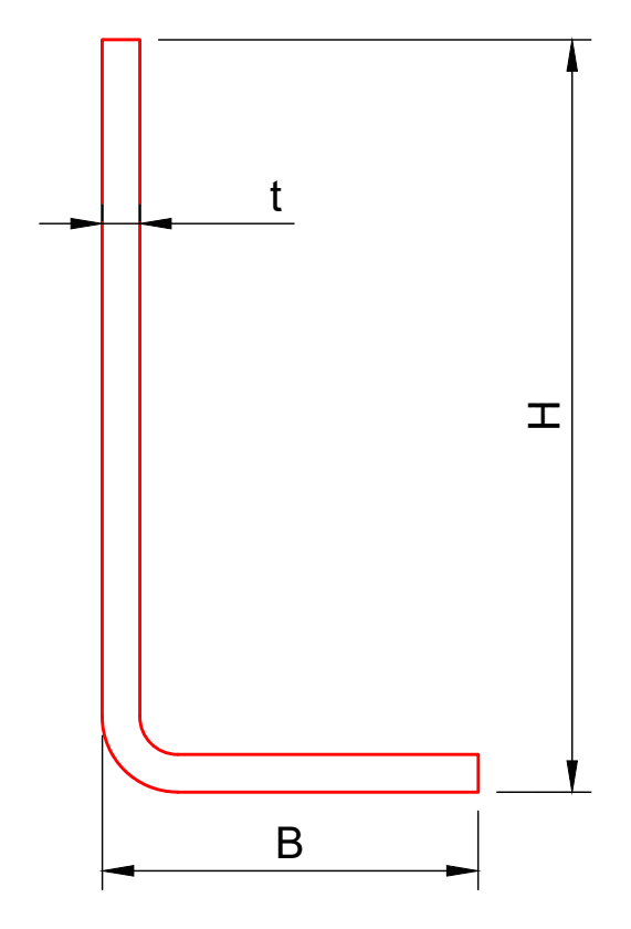 Thin-walled L-profile