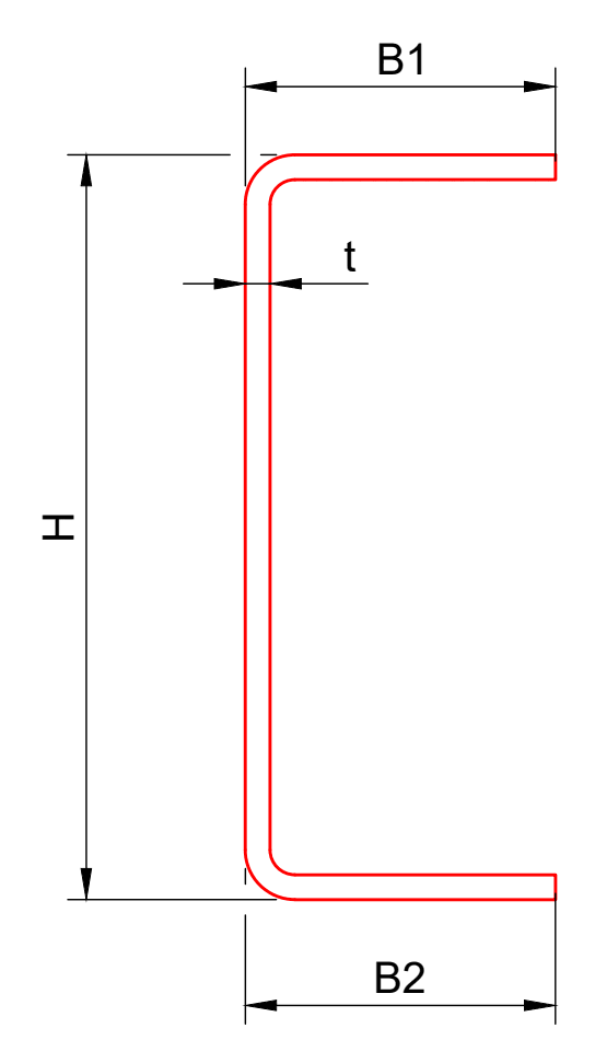 Thin-walled U-profile